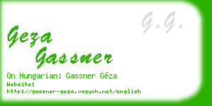 geza gassner business card